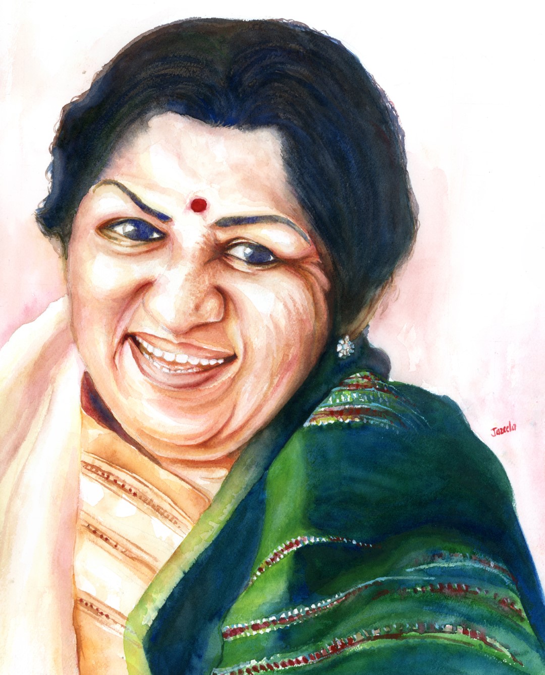 Lata Mangeshkar - A K Creation - Paintings & Prints, People & Figures,  Celebrity, Musicians - ArtPal